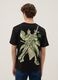 Schwarzes T-Shirt mit One Piece-Print aus reiner Baumwolle, Relaxed Fit_2