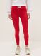 Slim Fit Red Stretch Cotton Leggings with Everlast Logo_1