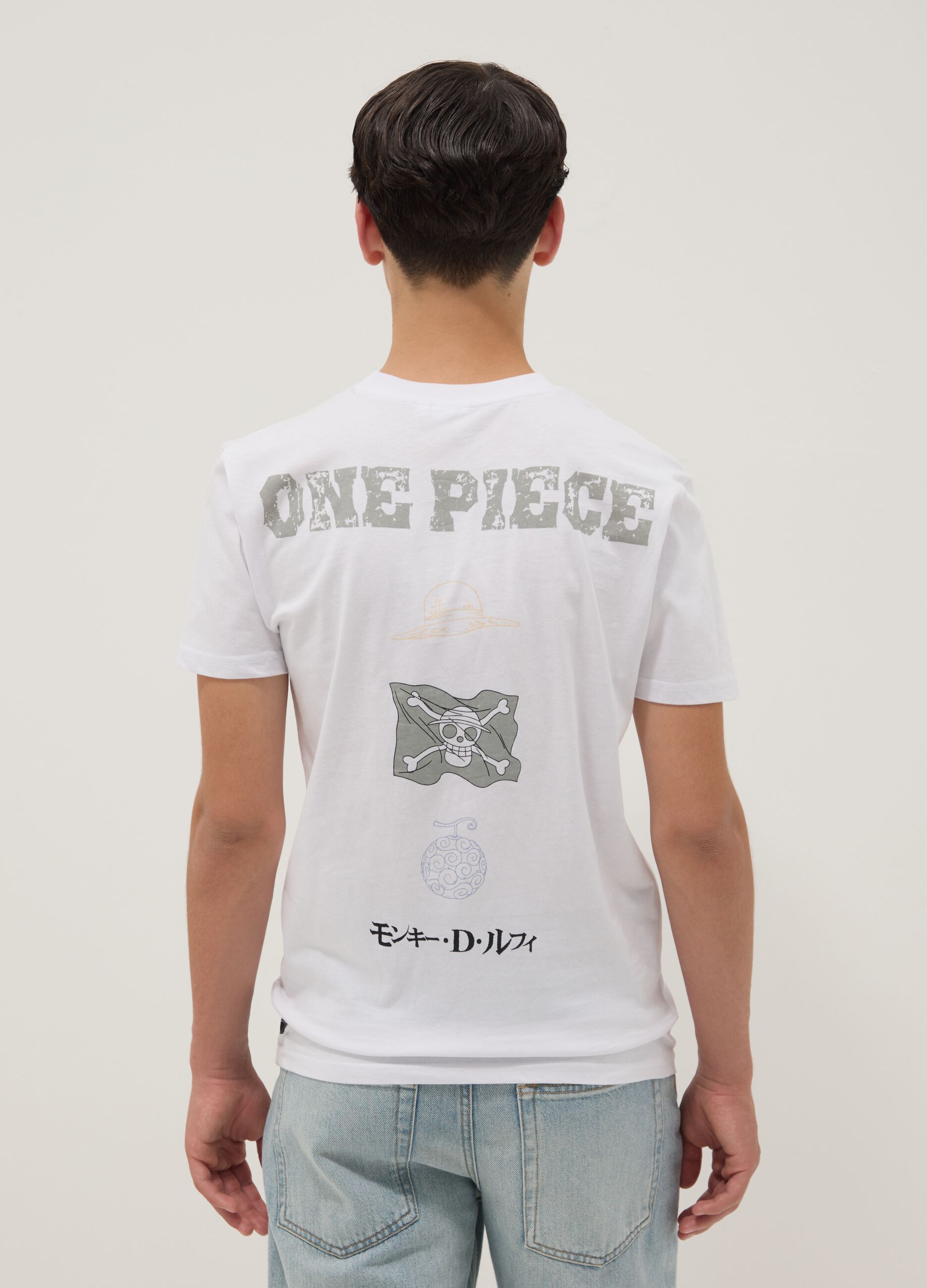 White short-sleeved pure cotton T-shirt