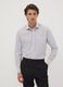 Camicia grigia in misto cotone a righe sottili easy iron regular fit_0