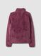 Felpa viola malva con girocollo e zip regular fit_1