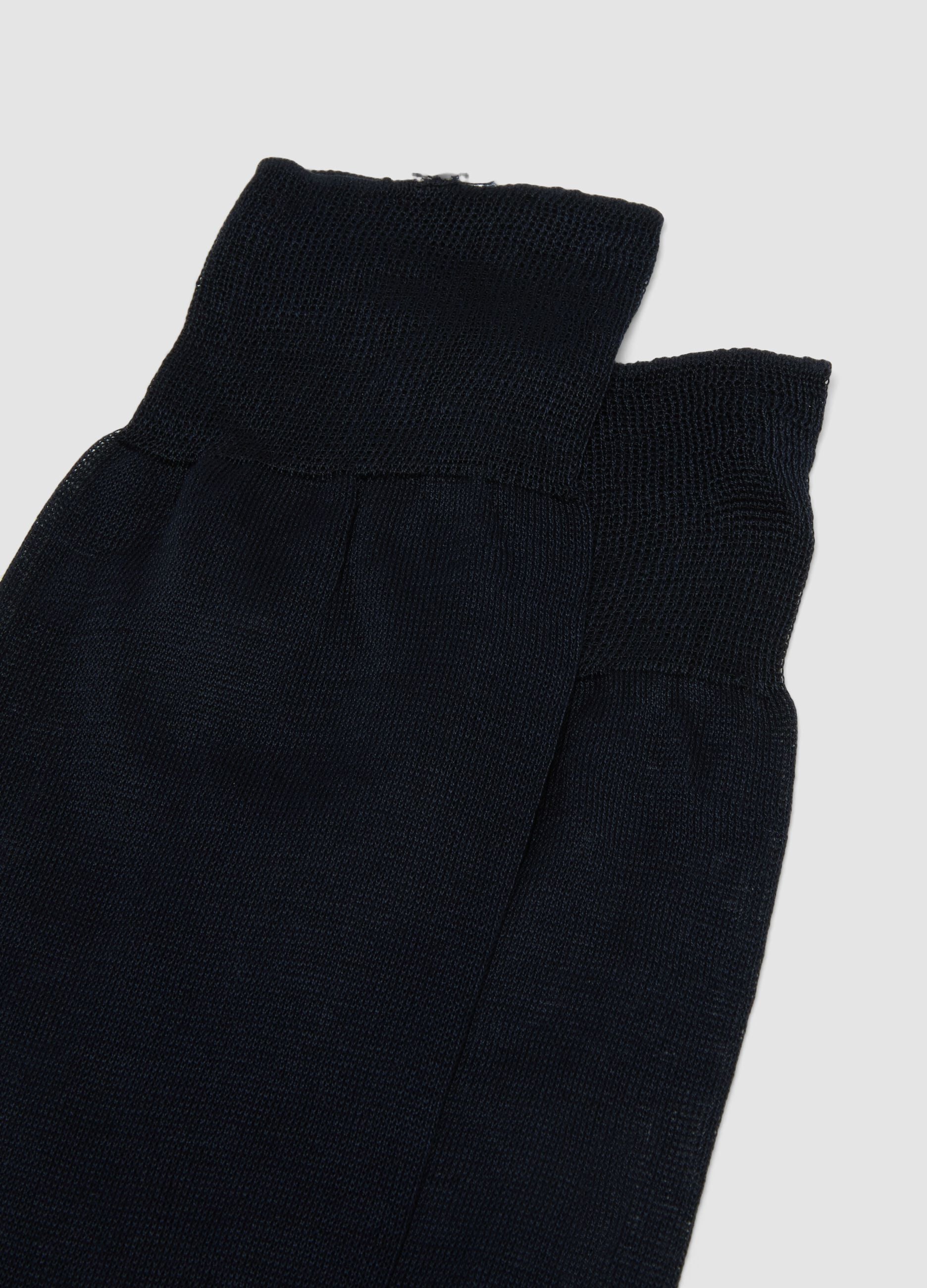 Blue short socks in pure cotton
