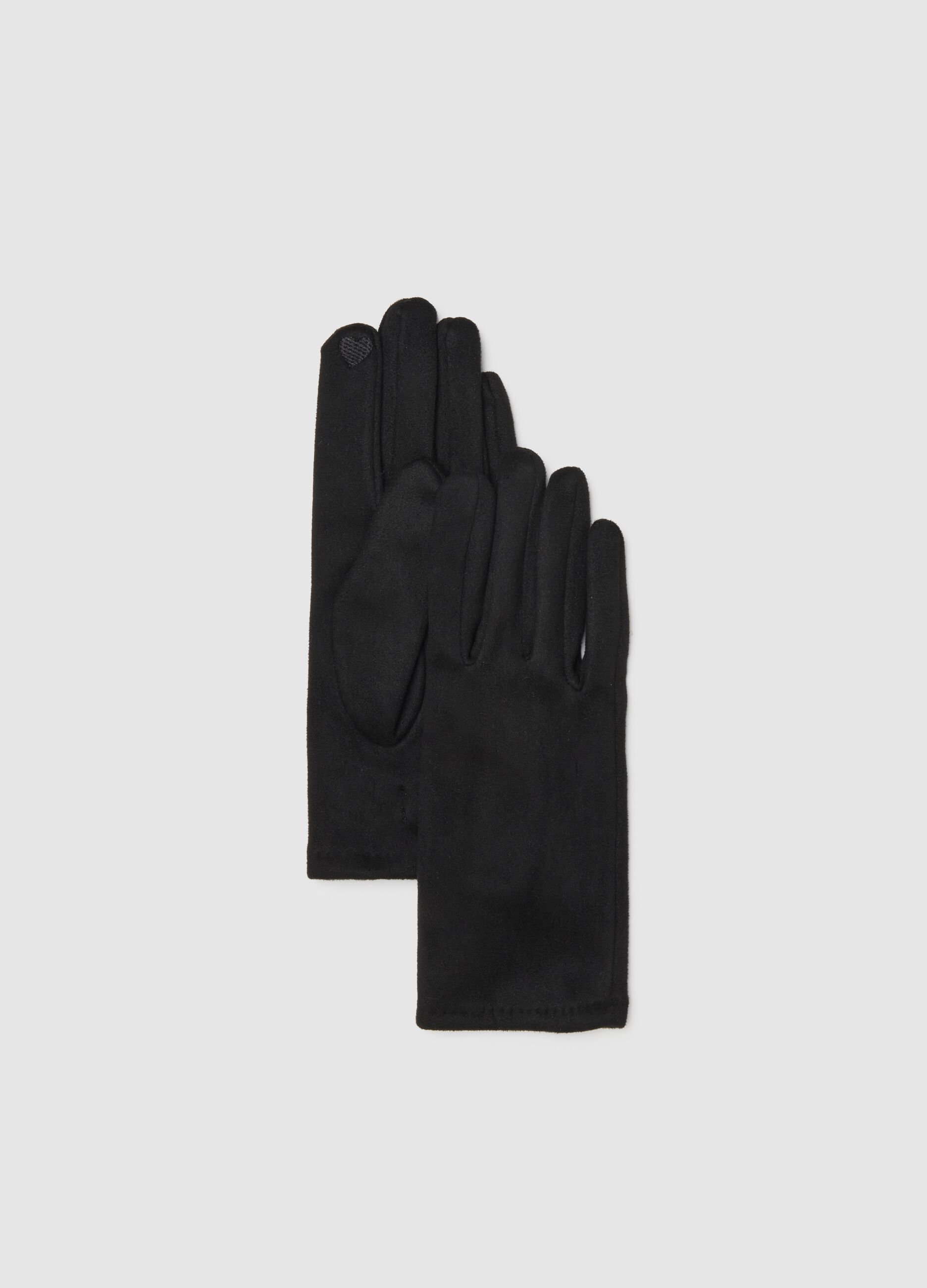 Knitted Black Gloves