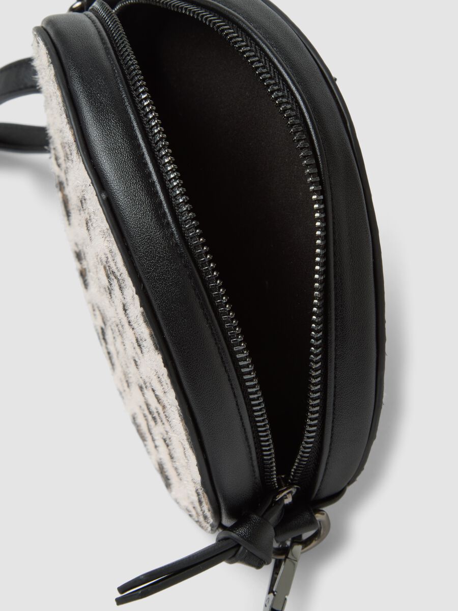 Beige round animal print bag_2
