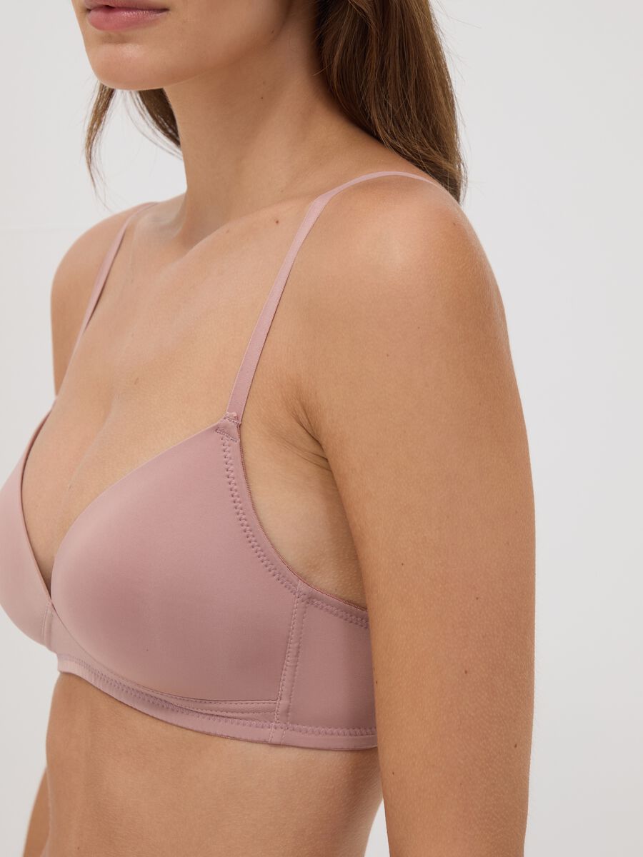 Rosa gepolsterter BH aus Stretchmaterial_2