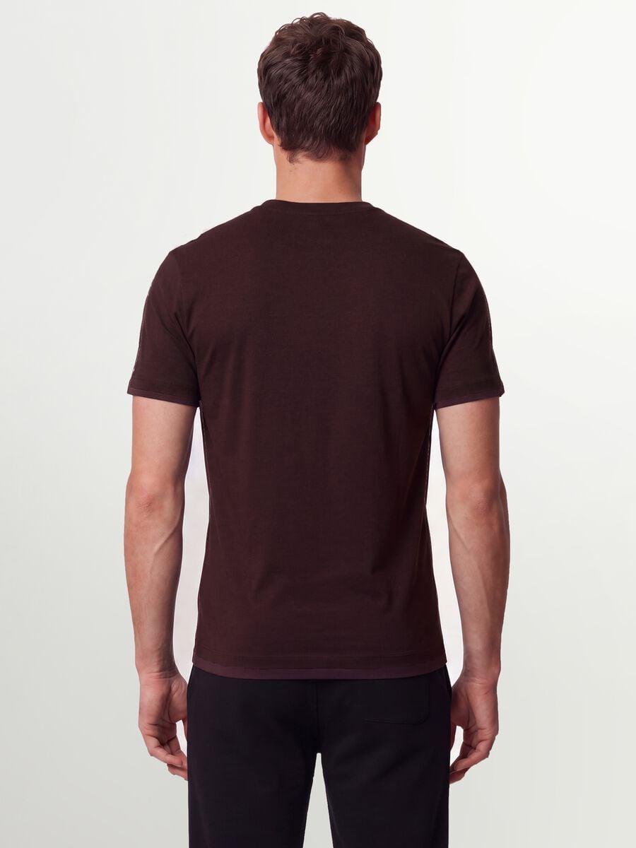 Brown organic cotton slim-fit short-sleeve T-shirt_3