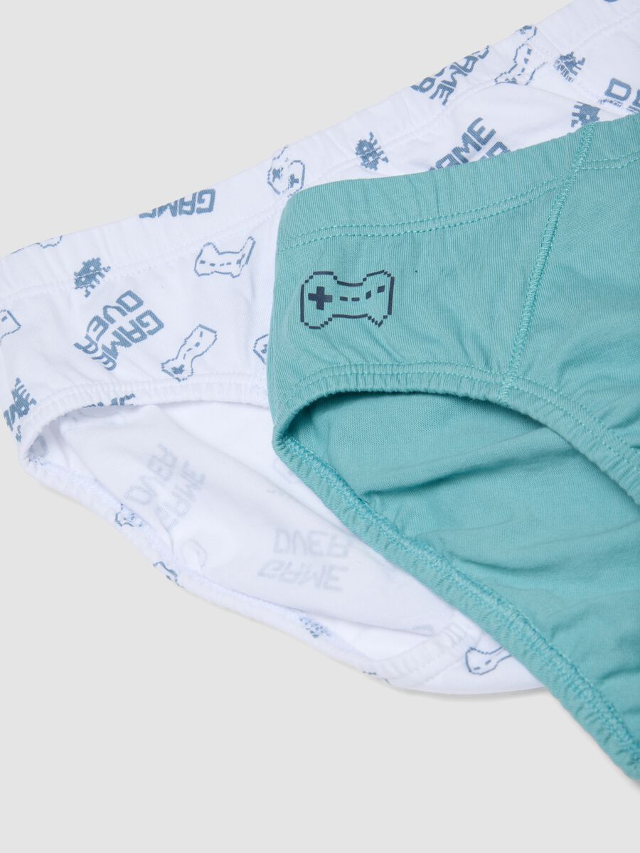 Lot de cinq slips multicolores en pur coton bio sur le th&egrave;me des jeux vid&eacute;o_3