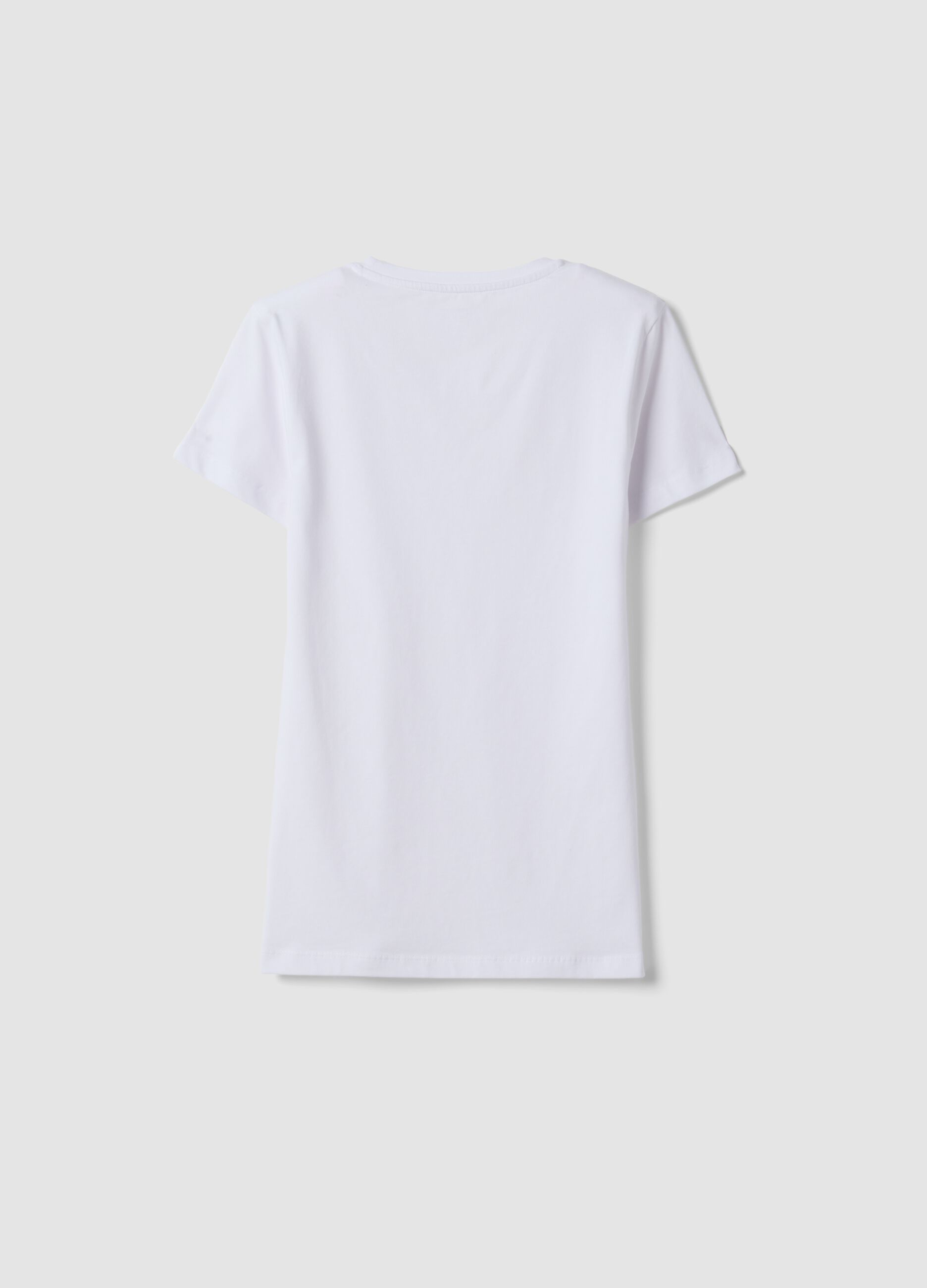 &Lambda;&epsilon;&upsilon;&kappa;ό T-shirt &alpha;&pi;ό &epsilon;&lambda;&alpha;&sigma;&tau;&iota;&kappa;ό &omicron;&rho;&gamma;&alpha;&nu;&iota;&kappa;ό &beta;&alpha;&mu;&beta;ά&kappa;&iota; &mu;&epsilon; &sigma;&tau;&rho;&omicron;&gamma;&gamma;&upsilon;&lambda;ή &lambda;&alpha;&iota;&mu;ό&kappa;&omicron;&psi;&eta;