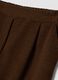 Braune Regular-Fit-Hose aus elastischem Rippstoff_1