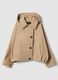Short beige cotton blend trench coat, regular fit with hood_4