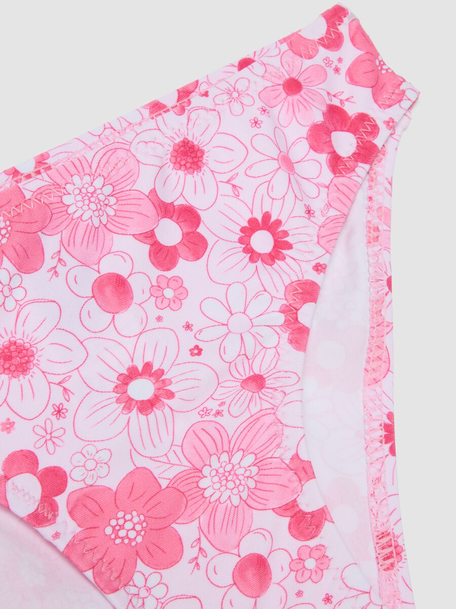 Pink floral stretch bikini_3