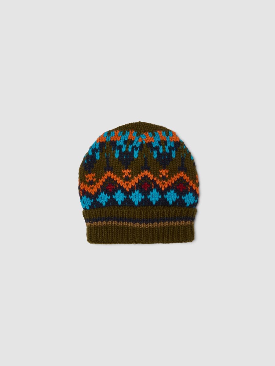 Multicolour all-over patterned beanie_0