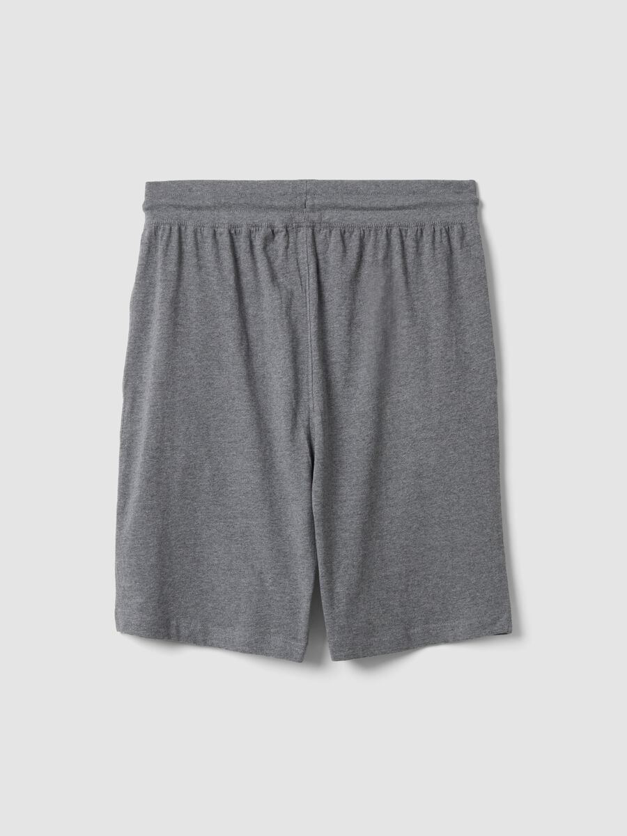 Grey organic cotton pyjama shorts_5