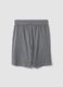 Grey organic cotton pyjama shorts_5