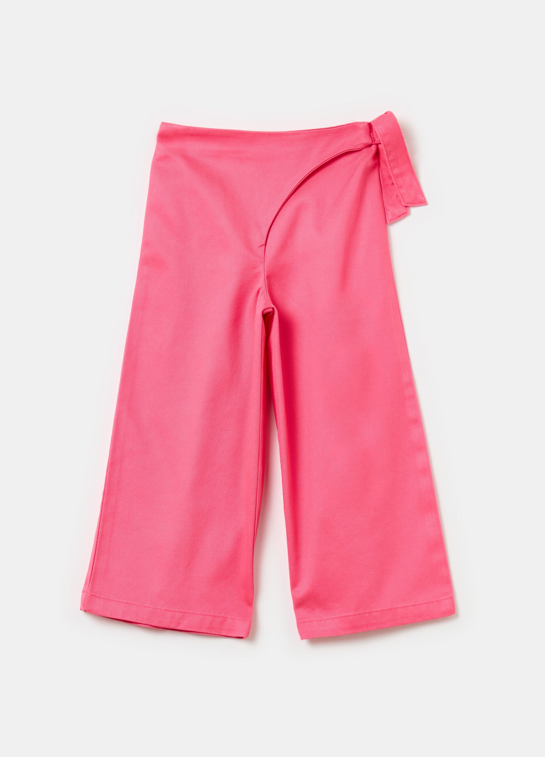 Cotton and Lyocell trousers with bow
