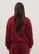Red regular fit sweatshirt with fold-over collar and half zip_2