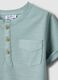T-shirt in puro cotone azzurra da bimbo regular fit con taschino_2