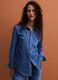 Blue pure cotton denim shirt, regular fit_2