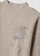 Camel viscose-blend jumper with sequin embroidery, regular fit_5