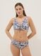 Blue and beige stretch bikini bottoms_0