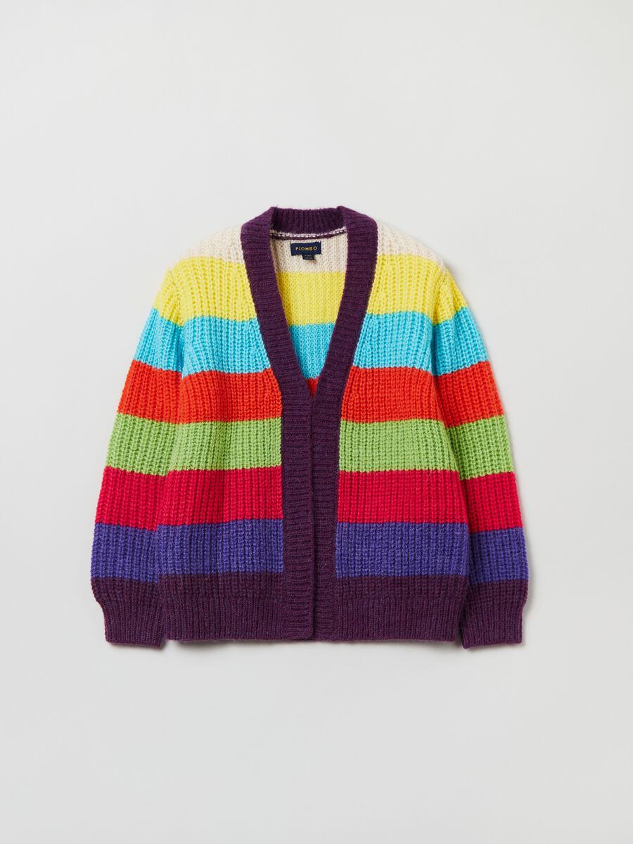 Cardigan with striped pattern_0