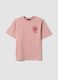 Pink pure cotton T-shirt with embroidery_4