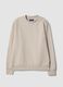 Beige stretch-cotton relaxed-fit crew-neck sweatshirt_0