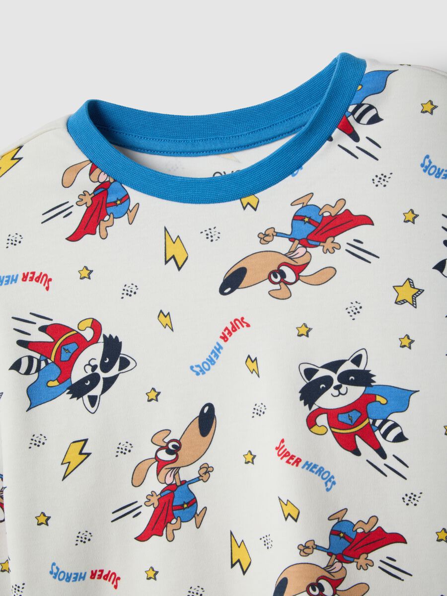 Kids' multicolour pure cotton regular fit pyjamas with print_2