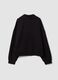 Schwarzes Full-Zip-Sweatshirt aus elastischer Viskose mit Kragen_2