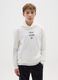 Jungen-Sweatshirt aus reiner Baumwolle wei&szlig; Regular Fit_0