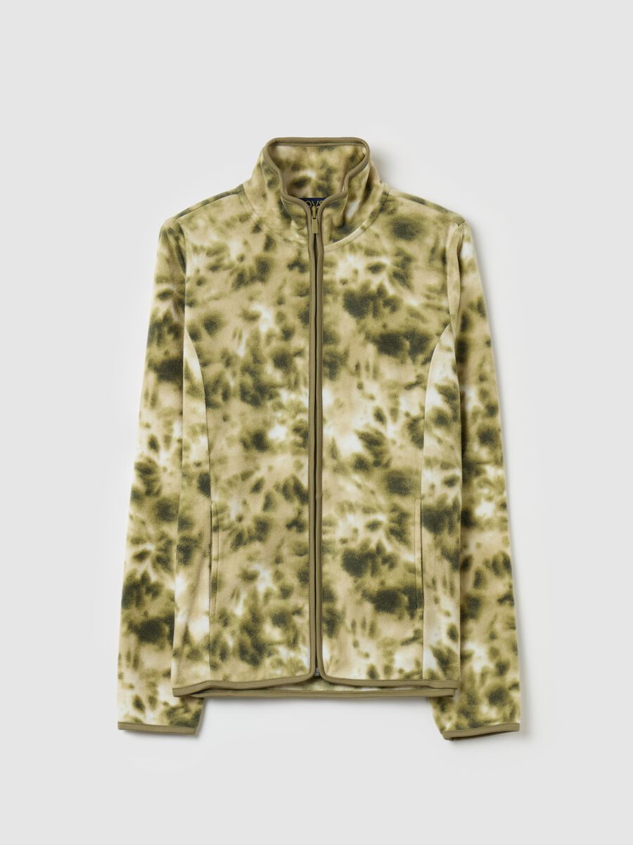 Tie-dye full-zip sweatshirt in fleece_4