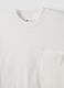 T-shirt branca em algod&atilde;o puro com gola redonda e bolso, corte boxy_5
