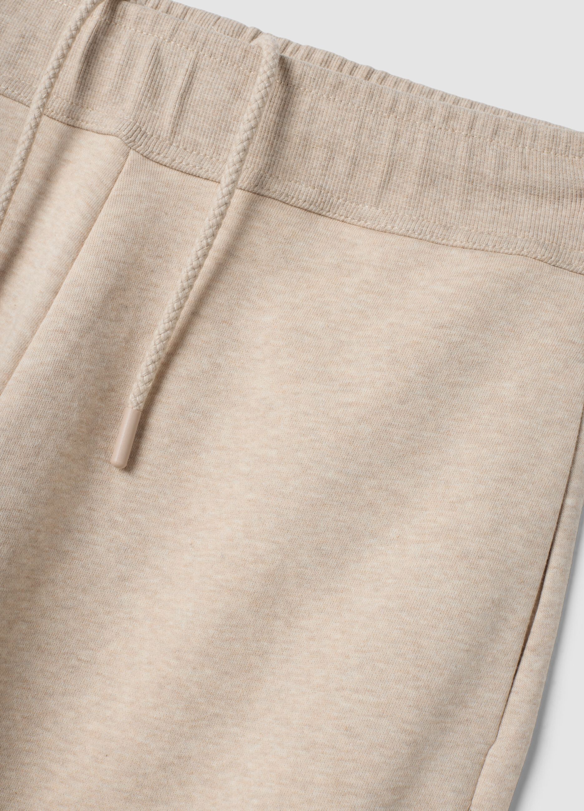 Jogger beige in misto cotone con coulisse regular fit