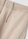 Jogger beige in misto cotone con coulisse regular fit_1