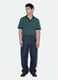 Polo verde in puro cotone a righe regular fit_1