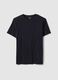 Slim fit blue stretch cotton T-shirt_4