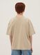 Beige pure cotton short-sleeve boys&rsquo; T-shirt, oversized fit_1