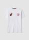 Wei&szlig;es T-Shirt aus reiner Baumwolle mit gesticktem Miami-Heat-Logo_4