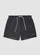 Black swim shorts with drawstring waist_0
