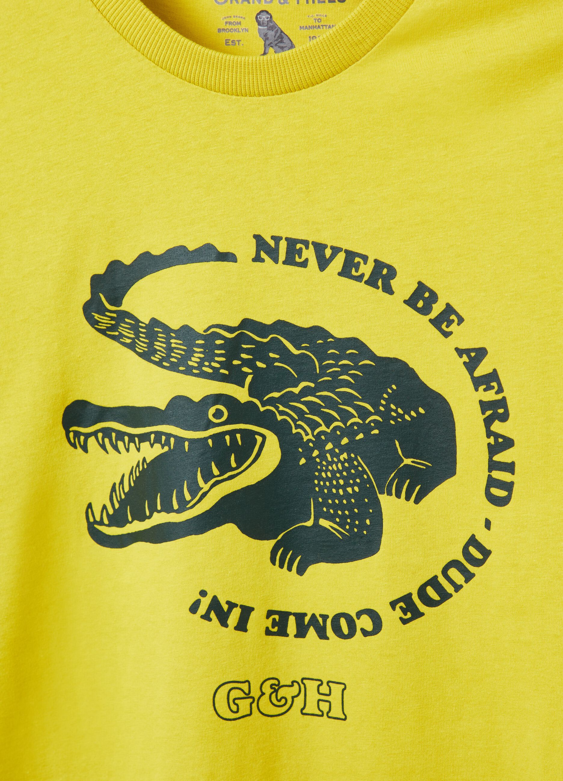 Grand&Hills T-shirt with crocodile print_2