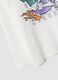 T-shirt bianca in puro cotone a girocollo con stampa skater per bambino_2