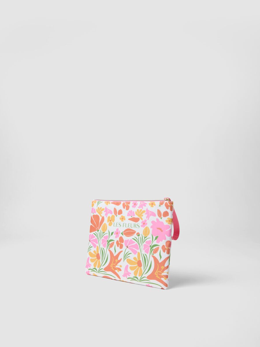 Colourful pure cotton handbag with floral pattern_1