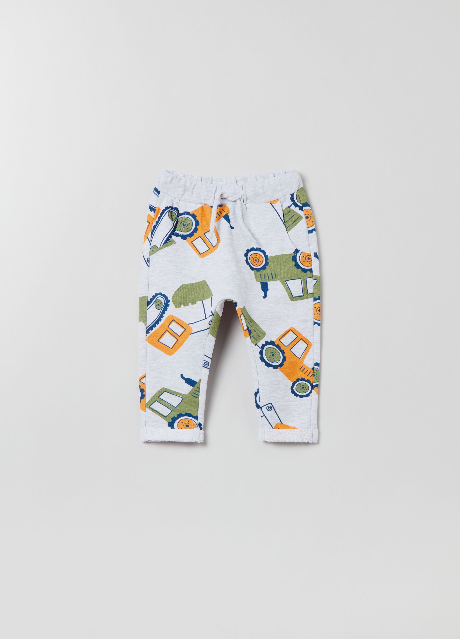 Joggers with work vehicle print