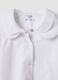 Blusa bianca in cotone elasticizzato con colletto regular fit_2