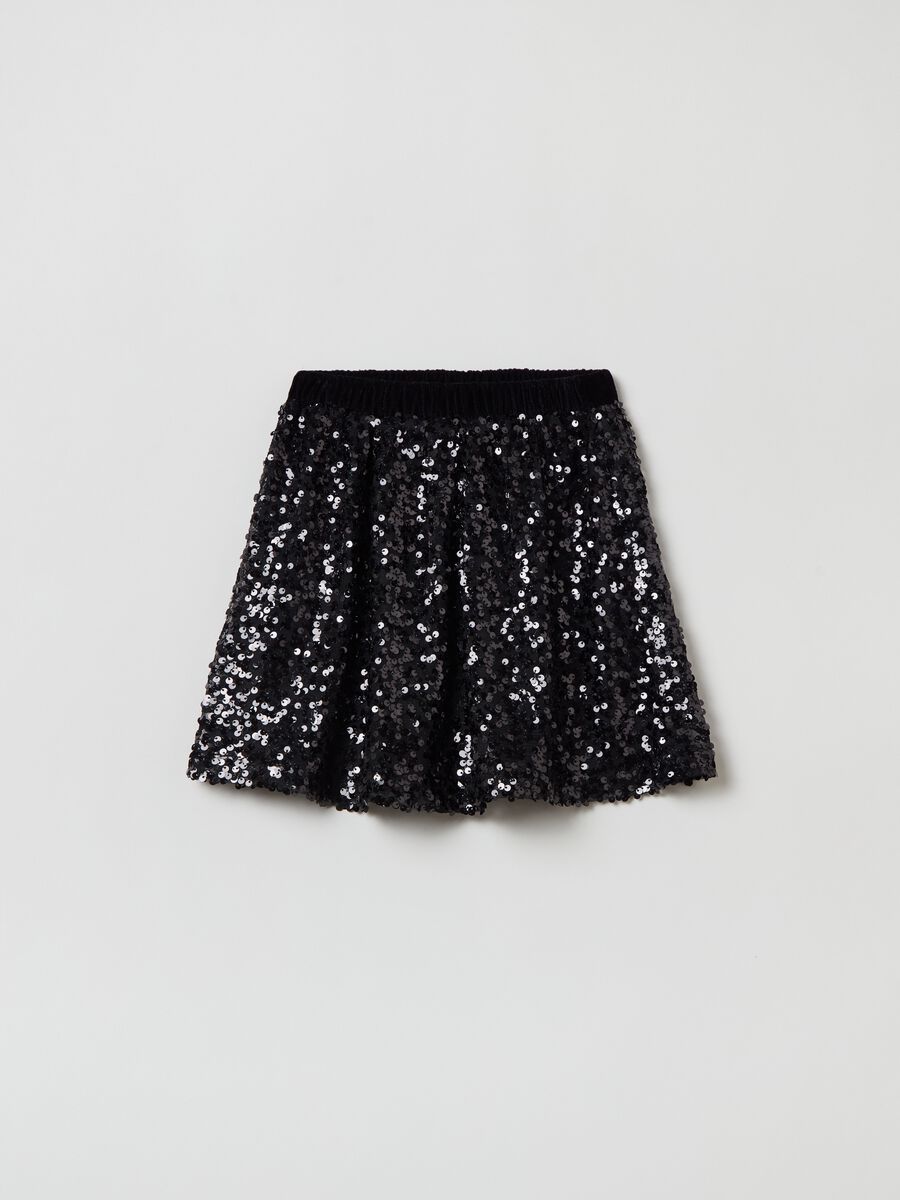 Short skirt with sequins_0