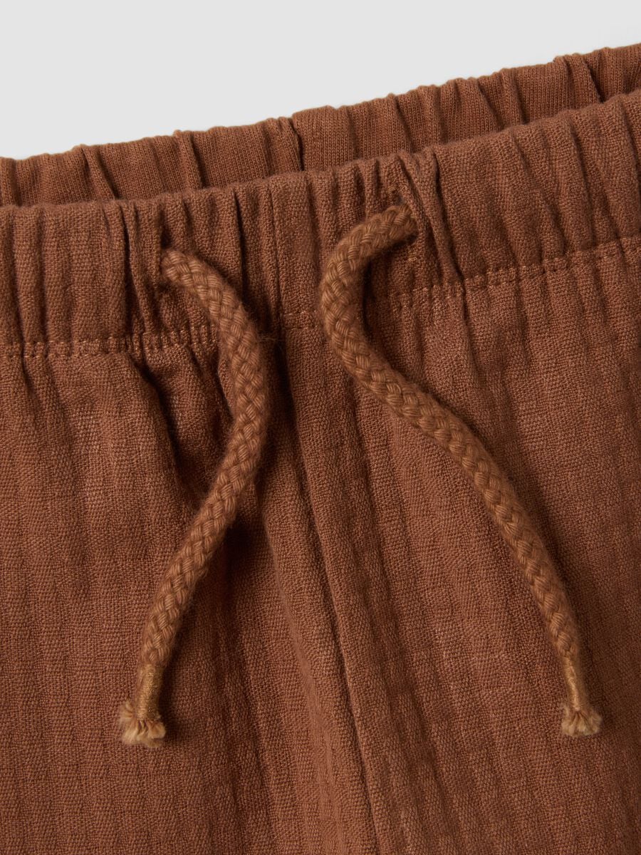 Brown shorts in pure cotton_3