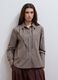 Multicolour stretch cotton shirt with scarf collar_2