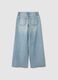 M&auml;dchen-Jaens aus reinem Baumwollstoff in Himmelblau, wide leg_4