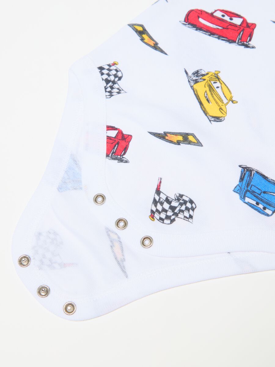 Two-pack organic cotton bodysuits with Cars print_2