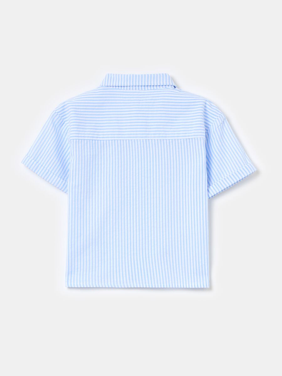 Striped seersucker shirt_1